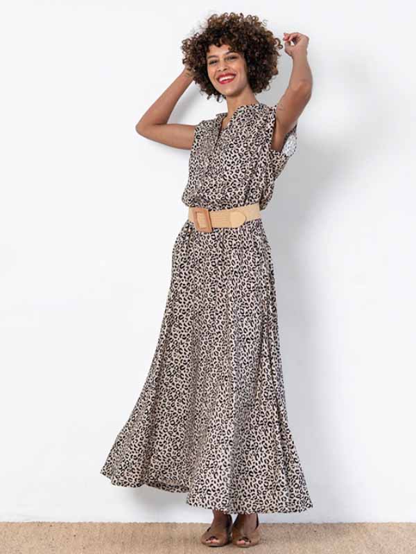 robe leopard ete summer dress woman 2023